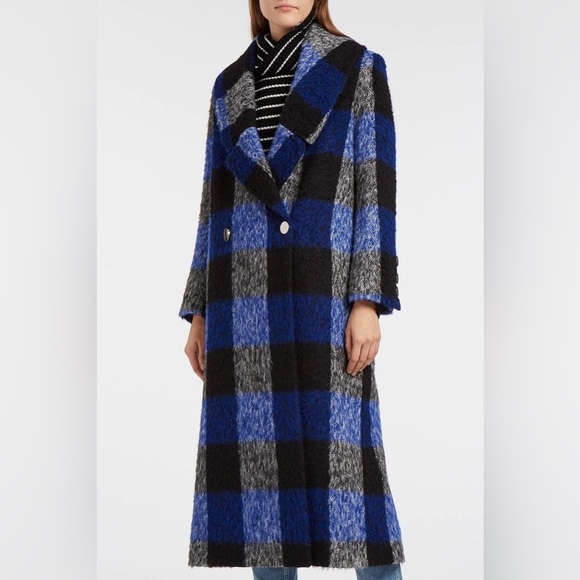Paper London Rainbow Plaid Wool Coat - Picture 1 of 10